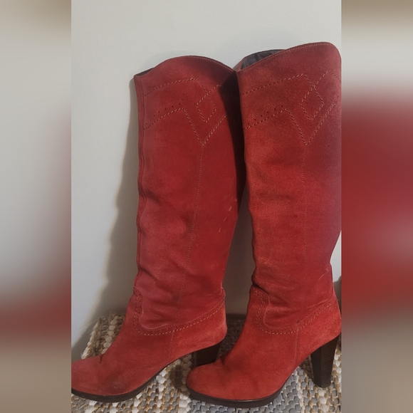 Shoes - 💛2 for $20💛 Bundle and save Women's Red Suede Knee-High Boots
